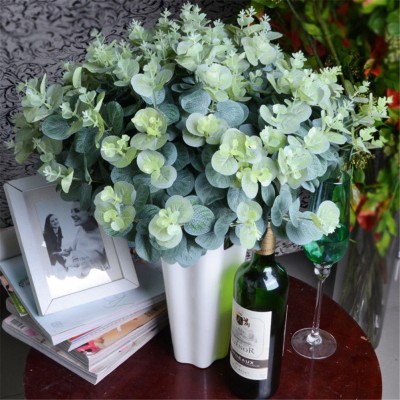 16 Heads Artificial Fake Leaf Eucalyptus Green Plant Leaves Flowers Home Decor >   382508558798